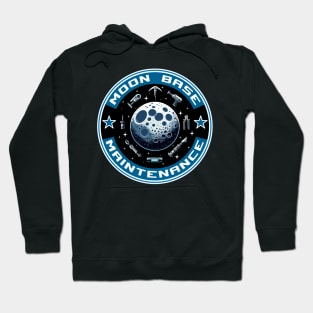 Space-Themed T-Shirt, Moon Base Maintenance Graphic Tee, Cosmic Shirt, Sci-Fi Clothing, Astronaut Gift, Lunar Apparel Hoodie